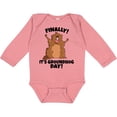 thumbnail image 3 of Inktastic Finally it's Groundhog Day Boys or Girls Long Sleeve Baby Bodysuit, 3 of 5