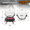 thumbnail image 4 of M-AUTO Car Washing Bucket Pulley Set with 360 Degree Casters, Bucket Dolly with Insert Grit Trap for Car Washing Detailing, Transparent, 4 of 9