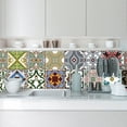 thumbnail image 2 of MAWCLOS Decals Peel And Stick Tile Sticker Backsplash Tiles 24 Pack Removable Wall Stickers PVC Floral Moroccan Waterproof DIY Style 7 3.94x3.94"/10x10cm, 2 of 8