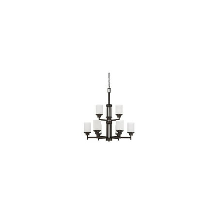 

9-Light Somes 2-Tier Chandelier with Linen Glass