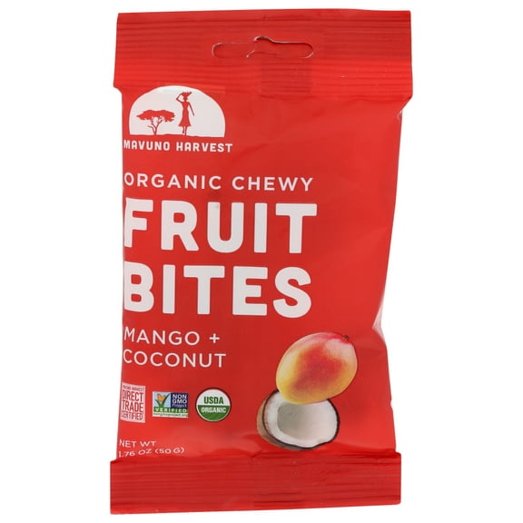 Mavuno Harvest Organic Fruit Bites, Mango & Coconut, 1.76 oz