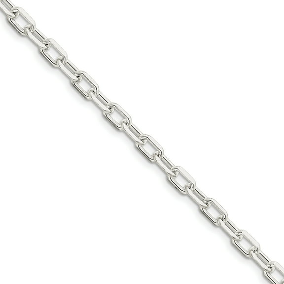 Primal Silver Sterling Silver 5.5mm Fancy Diamond-cut Open Link Cable Chain Bracelet