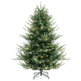 thumbnail image 1 of Gymax 6 FT Artificial Xmas Tree w/ 778 PVC PE Branch Tips 240 Warm White LED Lights, 1 of 9