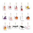 thumbnail image 3 of Cuadros Decorativos Llavero DIY Suministros Halloween Taladro completo Diamantes Colgantes Regalo para niños 15pcs DQrwqpou embutido en tela, 3 of 3