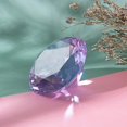 thumbnail image 3 of Figura LONGWIN, pisapapeles con forma de diamante de cristal, 10 cm, color morado, 3 of 7