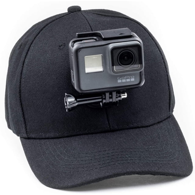Gorra de béisbol con soporte para cámara de acción compatible con GoPro Hero Akaso Crosstour Campark Fitfort Garmin VIRB Apeman Sony Camkong Motorola Victure Kitvision Nikon Cam