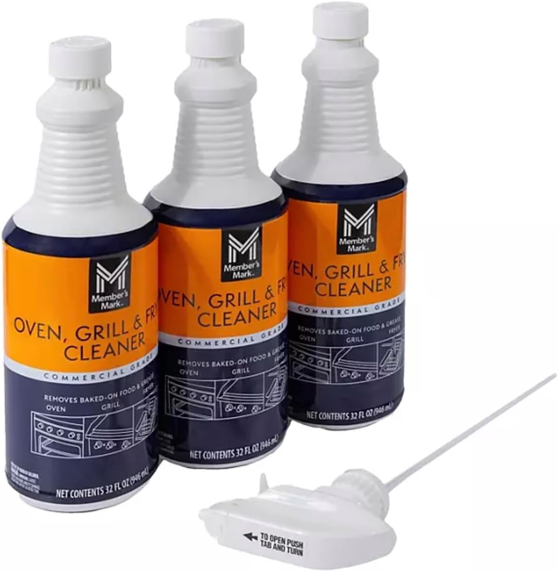 Grill and Fryer Cleaner, 32 oz., 3 pk.