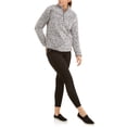 thumbnail image 2 of Time and Tru Women's Plus Size Snow Tipped Quarter Zip Jacket, 2 of 6