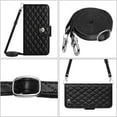 thumbnail image 6 of Allytechgroup Wallet Case for iPhone 16e with Card Cash Slots, Luxury Premium PU Leather Kickstand Shoulder Strap Lanyard Shockproof Anti-Fall Full Body Protective Flip Shell, Black, 6 of 7
