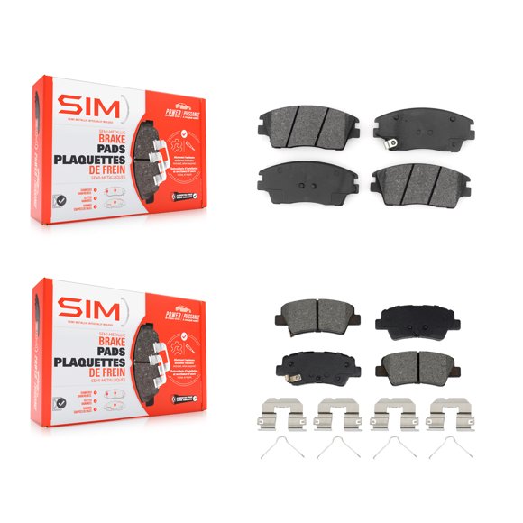 SIM Front Rear Semi-Metallic Brake Pads Kit for Car Kia Sportage Hyundai Tucson with Electric Parking KSM-100641