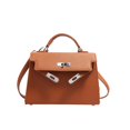 thumbnail image 1 of Bolso cuadrado pequeño portátil con cierre de textura, bolso de hombro clásico combinable para mujer, bolso de moda de PU, 1 of 6