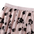 thumbnail image 2 of SWSMCLT Women's Maxi Pleated Skirt Soft Floral Elastic Waist Flowy Casual Party Long Tulle Skirt Overlay Mesh Swing Pink Small-X-Large, 2 of 4