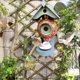 thumbnail image 2 of Colibrí pájaros Comedero de pájaros Decoración de pájaro Mascota Colgando Pared pájaro jardín Exterior Patio Rojo Gloria casas de aves, 2 of 7
