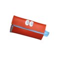 thumbnail image 1 of Estuche de lápices de cuero con cremallera bordada, mango de elevación de Color sólido, bolsa de bolígrafo para escuela y universidad, regalo Envolturas para manijas de equipaje Rojo naranja Sonducket AP019118-04, 1 of 6