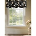 thumbnail image 6 of Kitchen Valances for Window, Cafe Coffee Cup Retro Brown Light Filtering Rod Pocket Valance Curtain, Graffiti Letter Back Short Curtains Window Topper for Bedroom Bathroom Living Room 54x18in, 6 of 8