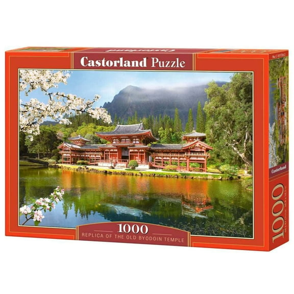 1000 Piece Jigsaw Puzzle, Replica of the Old Byodi-on Temple, Memorial Park Kahaluu, O'ahu, Hawaii, Adult puzzle, Castorland C-101726-2