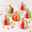 Candy Color-Pastel-6, variant on Brown and White Checkered 6 Pack Ceramic Pumpkin Fall Decor Figurines