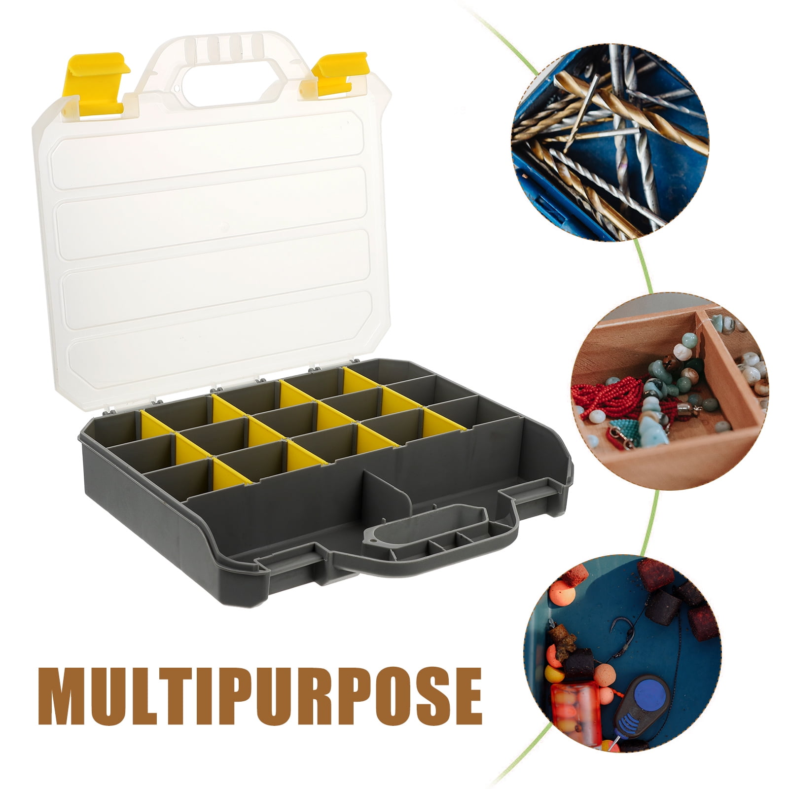Tool Storage Organizer Screw Storage Box Multi-grid Small Parts Organizer  Practical Tool Box 