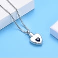 thumbnail image 4 of Heart Urn Necklace for Ashes Birthstones Cremation Jewelry for Ashes Heart Crystal Cremation Urn Necklace for Human Pet Ashes Holder, 4 of 8