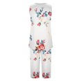 thumbnail image 6 of Summer Pajamas For Women 2025 Floral 2 Piece Womens Pajama Sets Shorts Loose Sleeveless Tops Soft Lounge Sleepwear, 6 of 6
