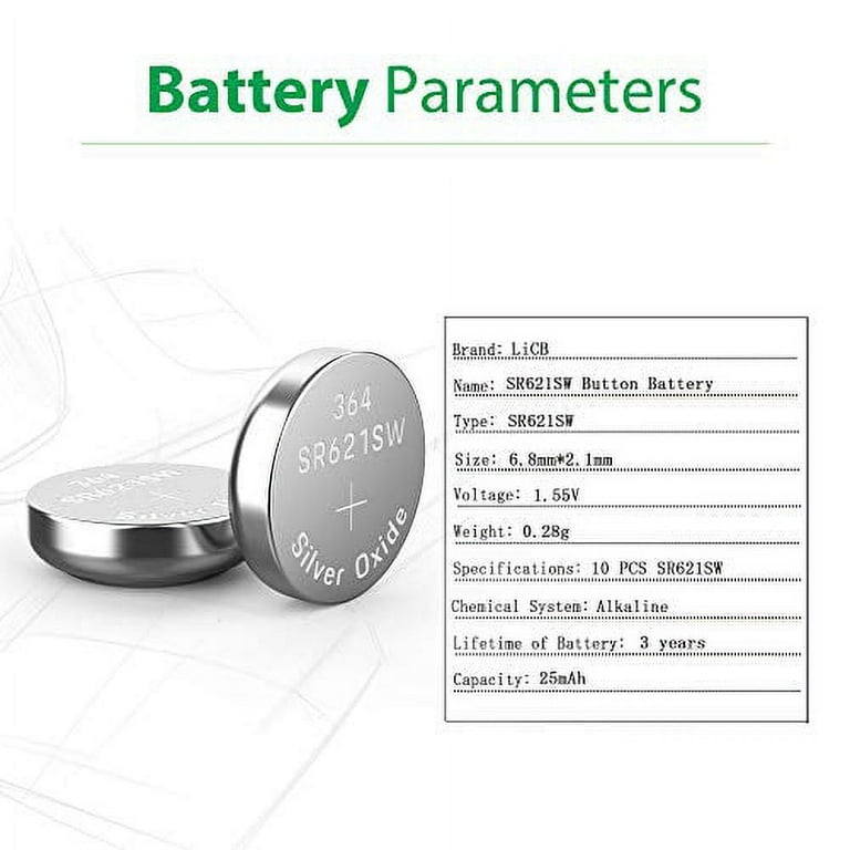 23050820-56549201 Maxell 364 SR621SW Silver Oxide Watch Batteries (50  Batteries)