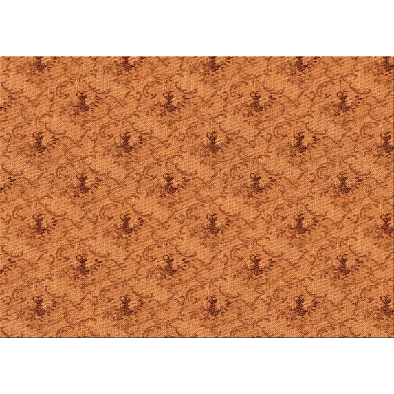 Ahgly Company Machine Washable Indoor Rectangle Transitional Neon Orange Area Rugs, 8' x 12'