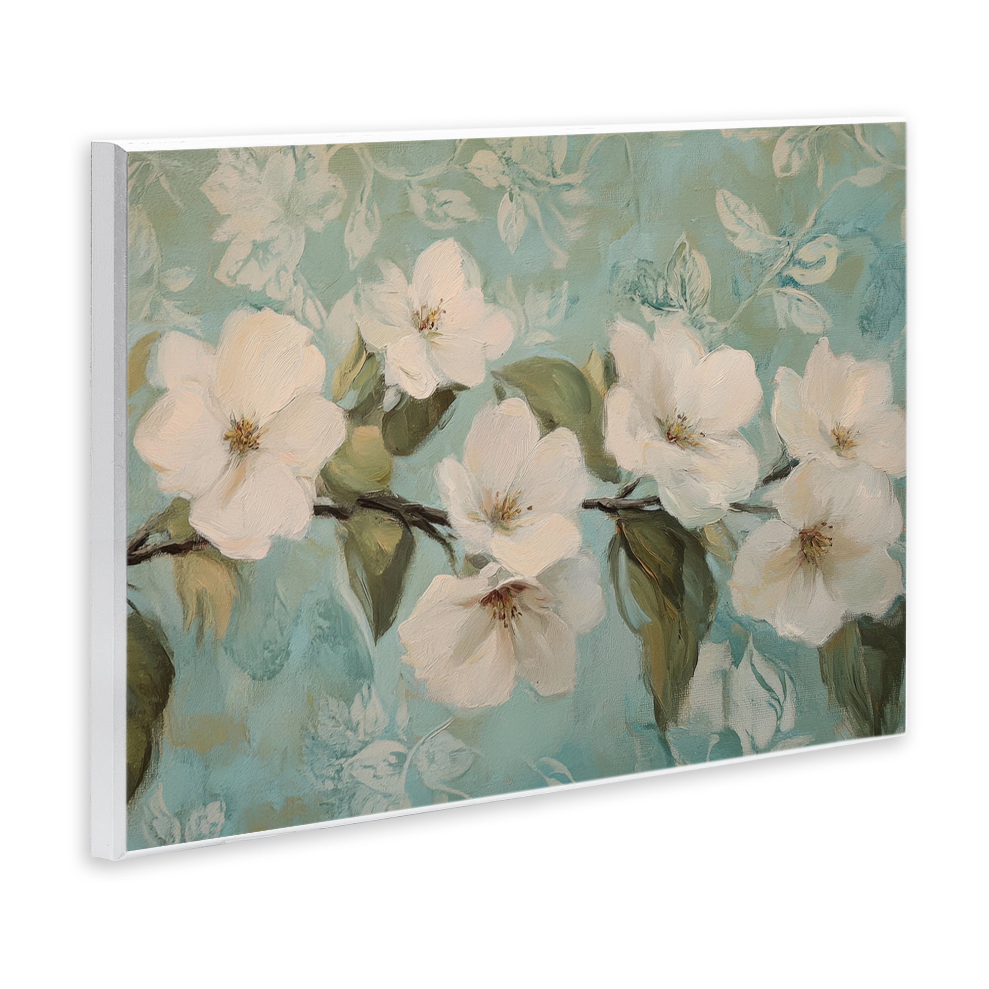 Stupell Industries Serene Flower Branch Blooms Wall Plaque Art, design by Petal Prints Design