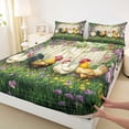thumbnail image 3 of Castle Fairy Farm Chicken Rooster Twin Sheet Sets 3pcs for Boys Girls,Rustic Farmhouse Animal Twin Fitted Sheet Microfiber,Chic Floral Flowers Breathable Flat Sheet,Microfiber Bedroom Decor, 3 of 7