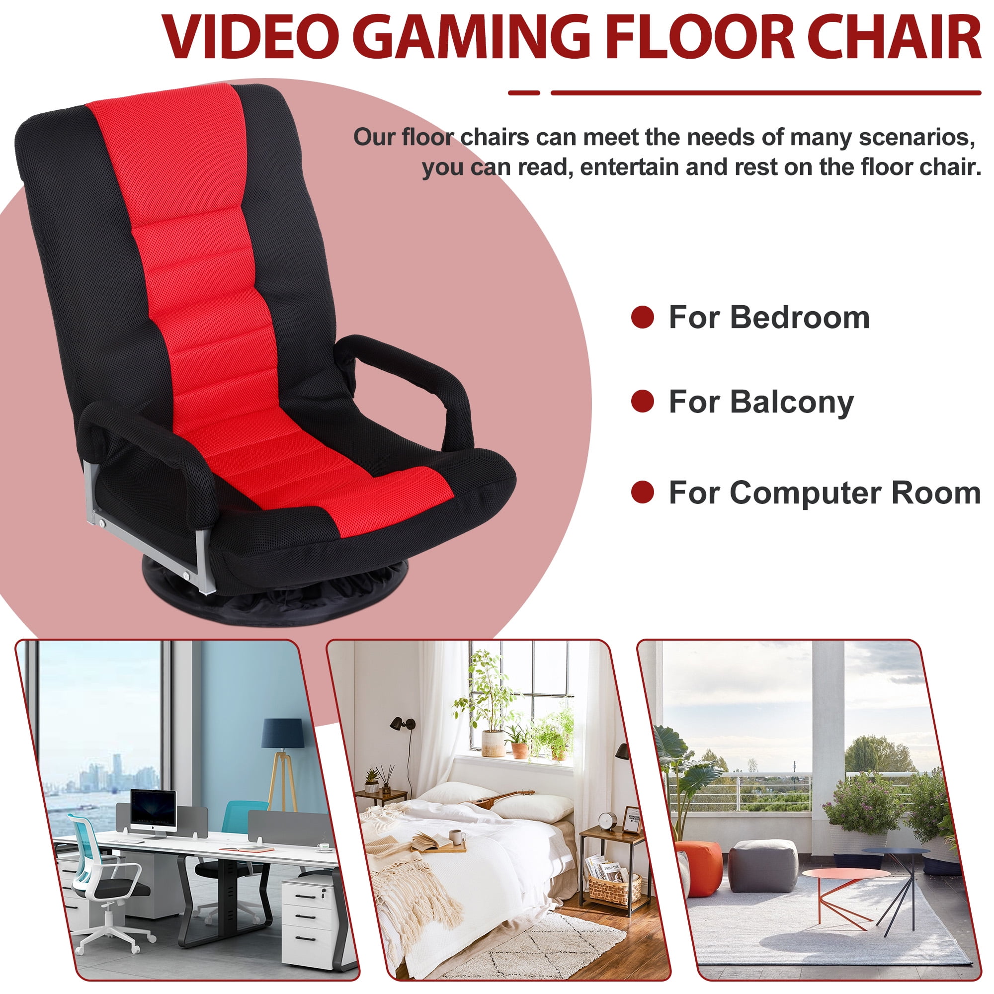 Gaming chair sits on floor cheap