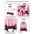 thumbnail image 2 of 6 Wheels Backpack Trolley Foldable Trolley Cart with Telescopic Handle Luggage Travel Hand Cart for School Bags Backpack, 2 of 8