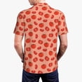 thumbnail image 4 of Balery Tomato Printed Men’s Short Sleeve Polo Shirt, Midweight Men's Shirt,Golf Polo shirts -3X-Large, 4 of 9