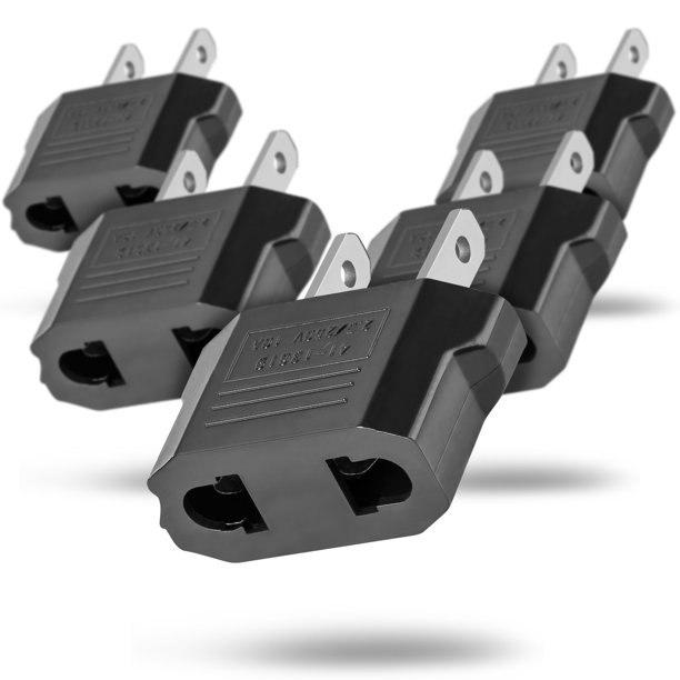 European Adapter 5 Pack, Fosmon Type C EU to USA & Canada Travel
