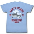 thumbnail image 1 of Jaws Shark Hunt Light Blue Heather Adult T-Shirt, 1 of 2