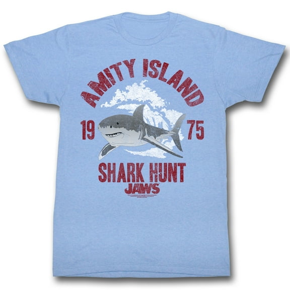 Jaws Movies Shark Hunt Adult Short Sleeve T Shirt