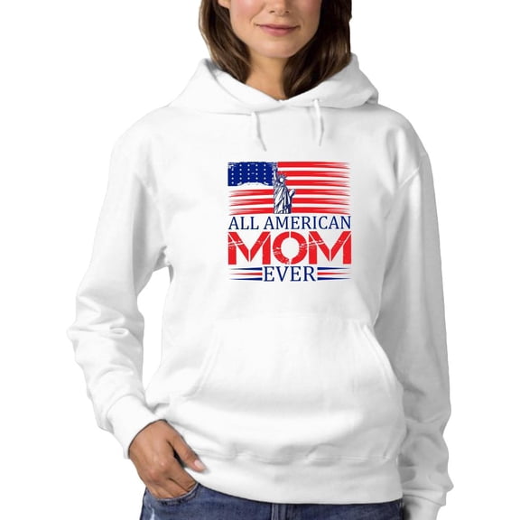 All American Mom Ever Hoodie Women -Image by Shutterstock, Female Medium