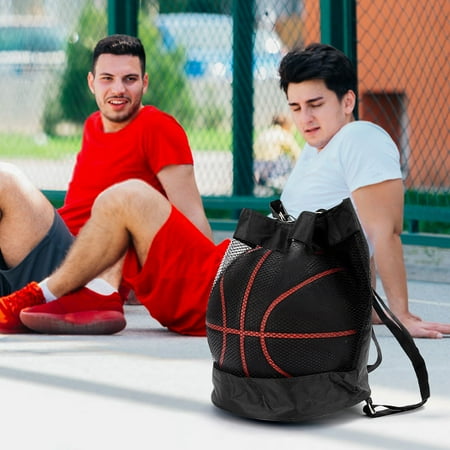 Basketball Backpack Oxford Cloth Crossbody Shoulder Bag Waterproof Sports Bag with Mesh Pocket Adjustable Straps Versatile for Basketball Volleyball Football Gear Sleek Practical for Athletes