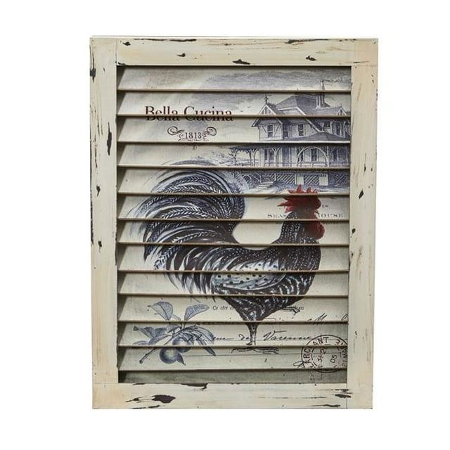 Décor Mural de Volet de Fenêtre de Coq