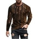 thumbnail image 2 of Blusas y camisas de manga larga con cuello redondo para hombre, blusa informal de manga larga con cuello redondo y estampado., 2 of 5
