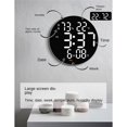 thumbnail image 2 of Reloj de pared digital de 10 pulgadas con control remoto Temperatura Humedad Fecha Semana Reloj de mesa con atenuación automática para sala de estar D, 2 of 5