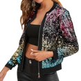 thumbnail image 1 of Women's Sequin Panel Multicolor Metallic Style Jacket, 1 of 5