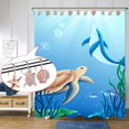thumbnail image 2 of Ganchos para cortinas de ducha GIFZAA Seashell Turtles, paquete de 12, 2 of 6