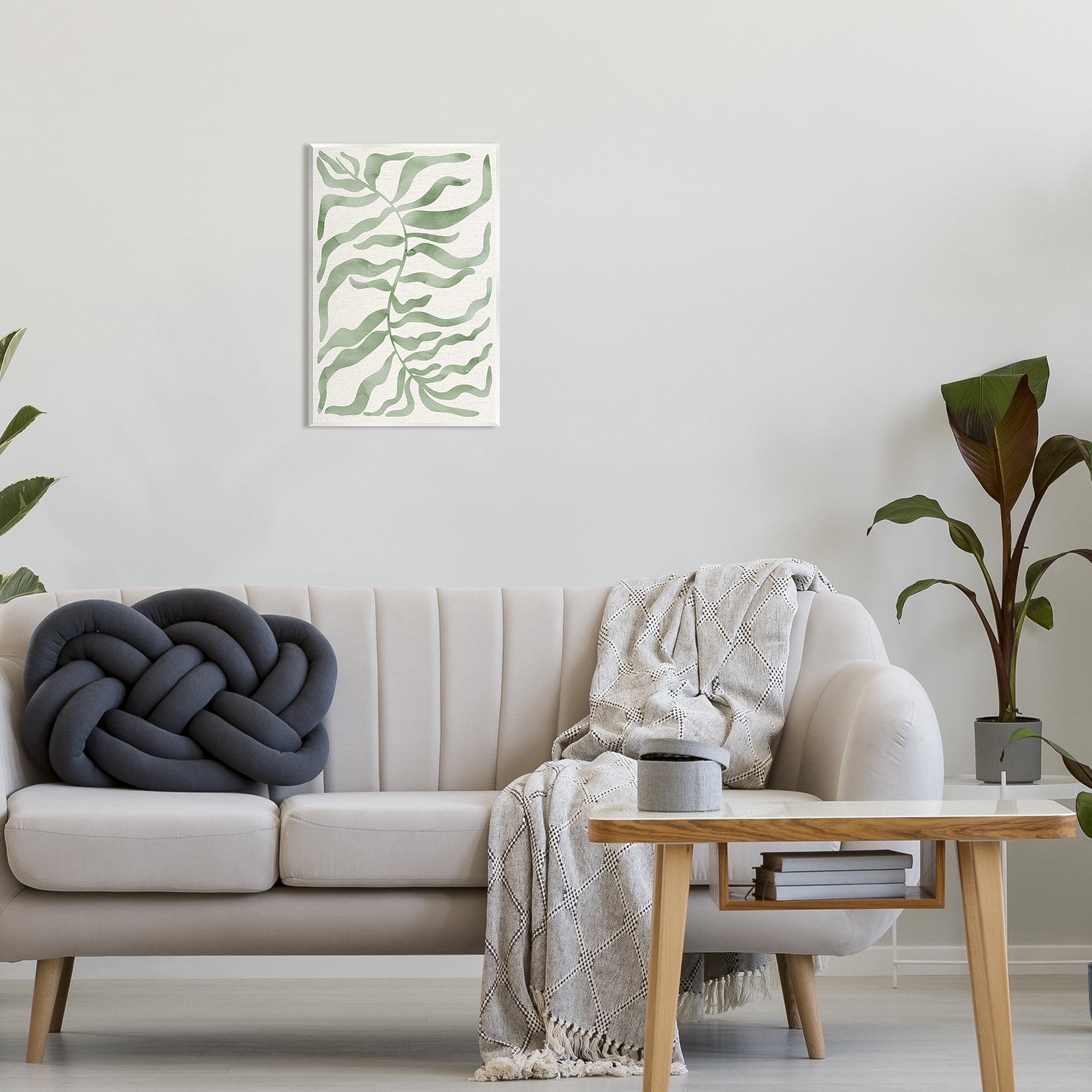 Stupell Industries Boho Plant Leaves Botanical & Floral Painting Unframed Art Print Wall Art, 13 x 19