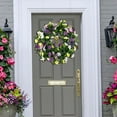 thumbnail image 4 of AMLESO Spring Eucalyptus Wreath All Years Floral Wreath for Wall Wedding Front Door, 4 of 8