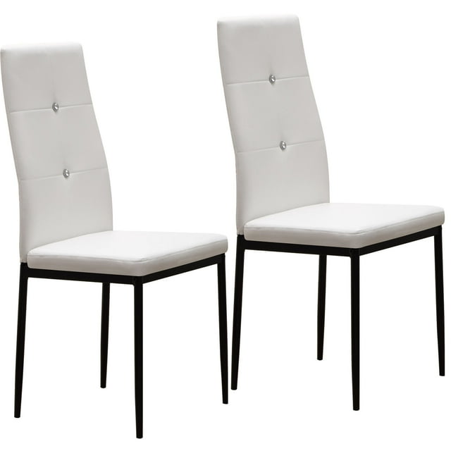 Omni House Dining Chairs Set of 2,Faux Leather Padded Seat Kitchen