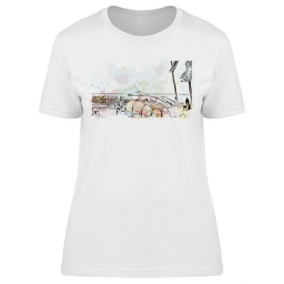 Landmark Of Charleston Art T-Shirt Women -Image by Shutterstock, Female Large