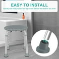 thumbnail image 5 of PinesC Replacement Feet for Bath Chair Shower Chair Leg Caps Heavy Duty Replacement Feet for Shower Chair Slope Rubber Tips Non Slip Shower Bench Rubber Tips (Gray, 1-1/8"), 5 of 5