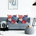 thumbnail image 6 of Decorative Throw Pillow Covers Set of 2 Red Blue Pillow Covers 16x16 inch Throw Pillows Square Pillow Case,Farmhouse Outdoor Modern Floral Pillow Covers for Couch Sofa Living Room, 6 of 7