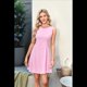 thumbnail image 3 of Vestido Mini Rosa Sin Mangas con Cuello Redondo para Fiesta y Club, Talla XS, 3 of 6