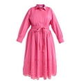 thumbnail image 2 of Free Assembly Women’s and Women's Plus Cotton Eyelet Maxi Shirtdress, Sizes XS-4X, 2 of 4