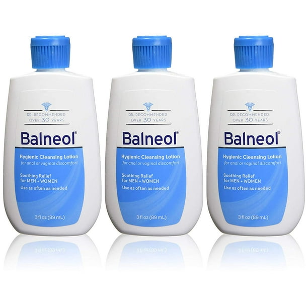 Balneol Hygienic Cleansing Lotion 3Oz Active Skin Repair 3Ct Wound Care Vaginial Itch Relief